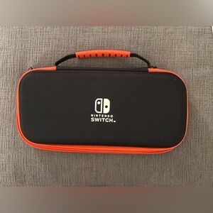 Nintendo switch case black with red trim